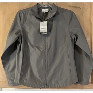 Womens Cutter‎ and Buck WeatherTec Grey Zip Up Jacket Size Medium NWT